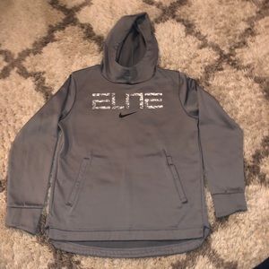 Nike Elite - Boys XL, gray hooded sweatshirt
